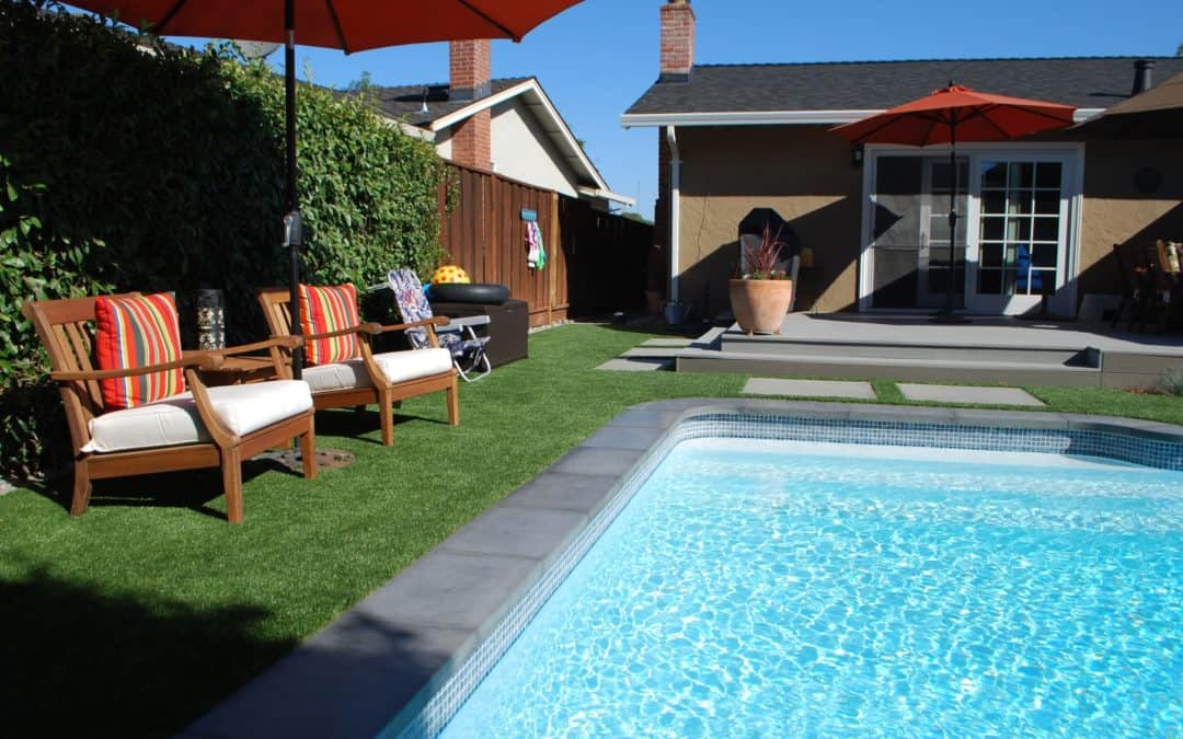 Artificial Turf Pool Area Will Never Turn to Mud or Look Messy